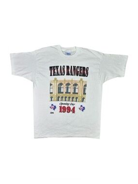 Vintage Salem Sportswear Texas Rangers 1994 Opening Day Crew Neck Promo Tee